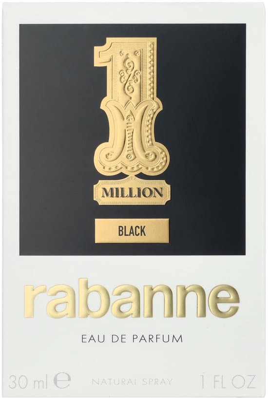 Rabanne 1 Million Black, Mannen, 30 ml, Eau de parfum, Spray